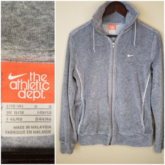 Nike Velour Zip Up Jacket - Picture 1 of 6